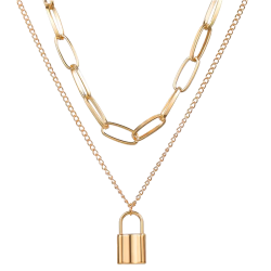 Collier pendentif serrure